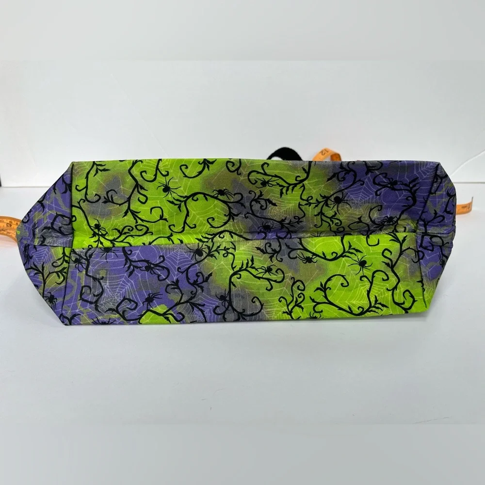 Handmade Spooky Tote Bag - Purple, Green, & Black - Picture 7 of 9
